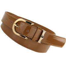 Fashion pu belt with metal loop